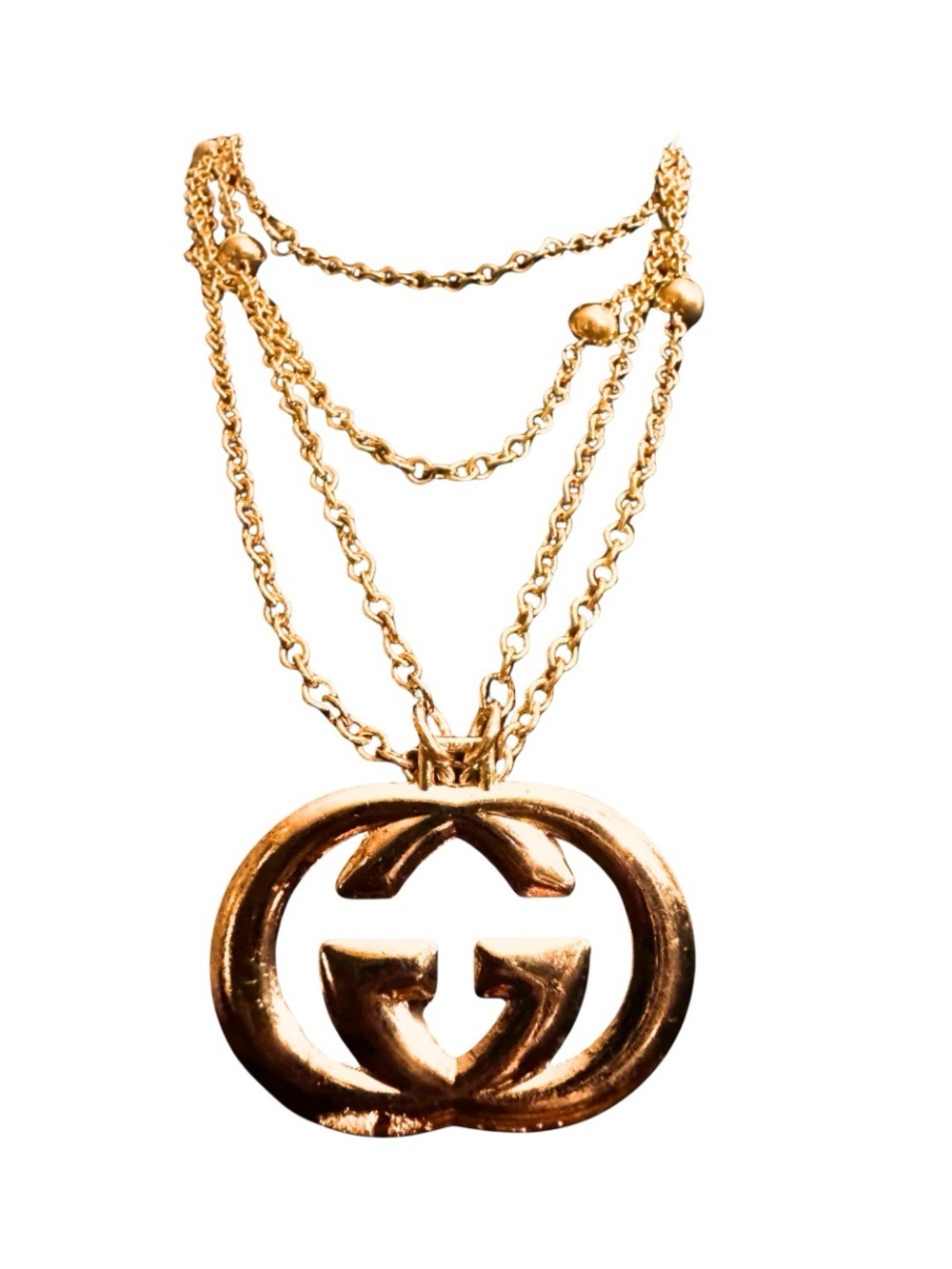 62 inch Vintage Chain with Gucci Keychain piece - Picture 6 of 6
